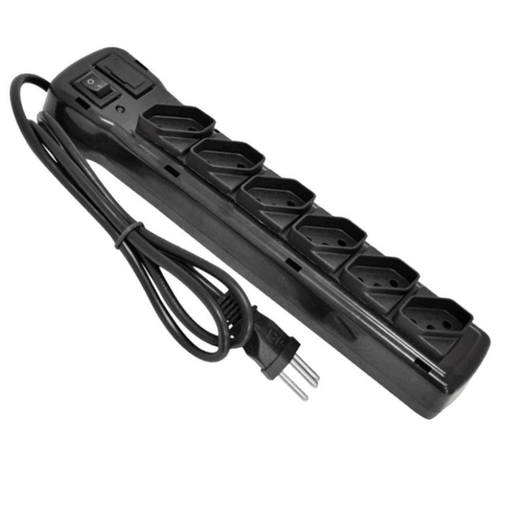 FILTRO DE LINHA RÉGUA DE TOMADAS 6, 5, 4 e 3 tomadas tripolar 10 Amperes com fusível