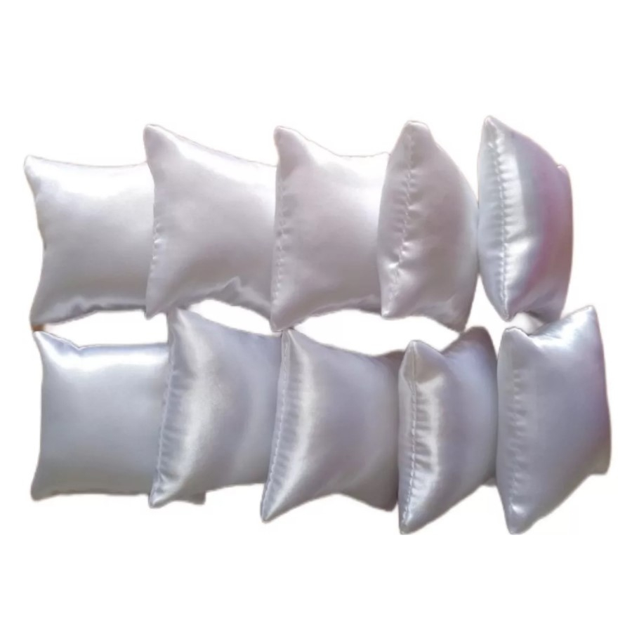 Kit com 8 Almofadinhas Casamento, Semi Joias, Pulseiras, Lembrancinhas Cetim