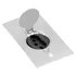 Conjunto Placa de piso para chão de aluminio 4x2 com Tomada 10A ou 20A preta ou vermelha
