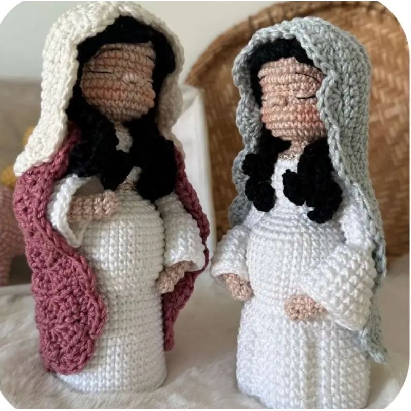 Maria grávida/Maria menino jesus/ Magos amigurumi/ Presépio amigurumi