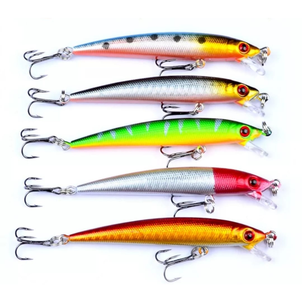 isca artificial de 10 cm Minnow dourado - Traíra - Tucunaré