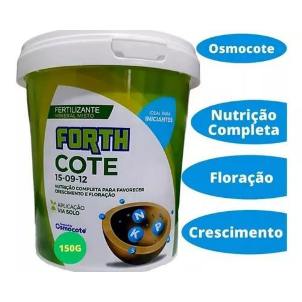 Adubo Fertilizante Forth Cote 15-09-12 + Micronutriente 150g - 5 meses