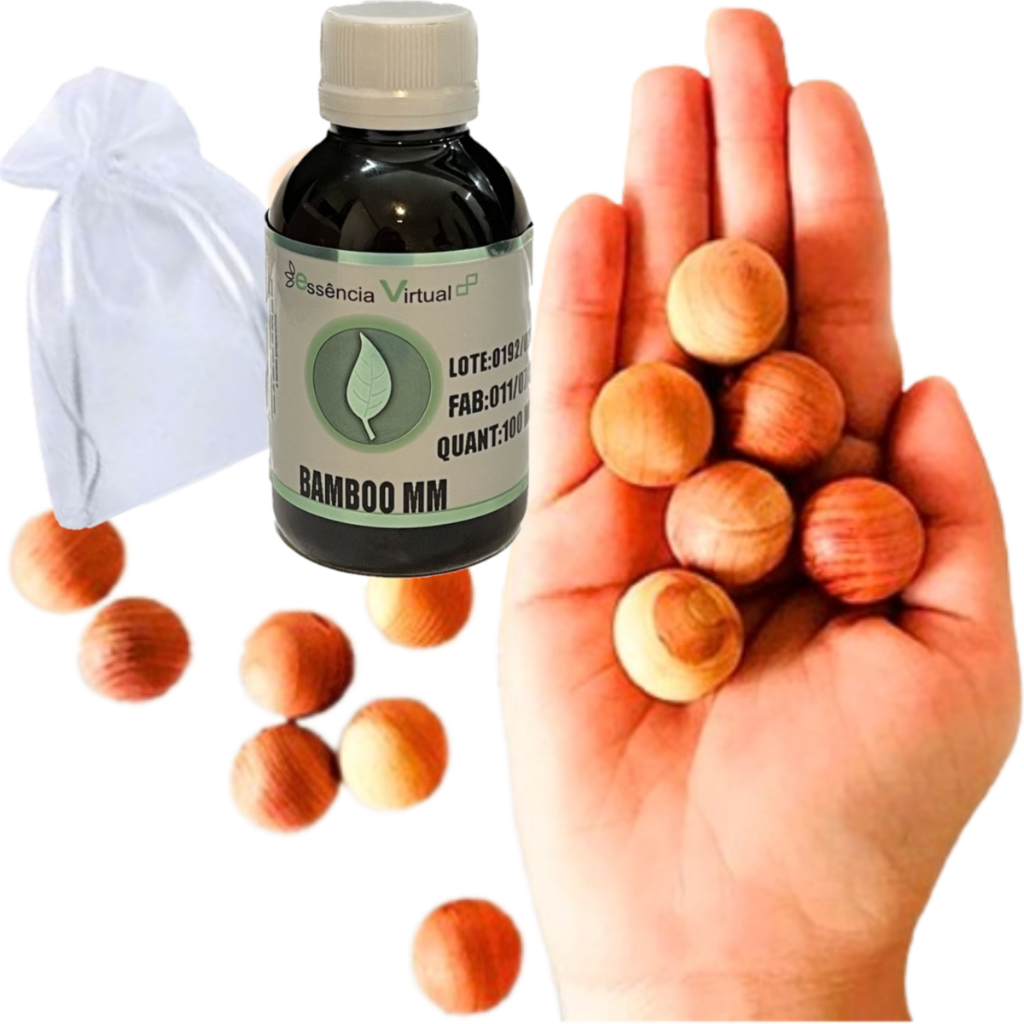 Itens vendidos separado - Bolas de Madeira Anti Mofo, Traça - Essências - Saquinhos  organza em Oferta na Shopee