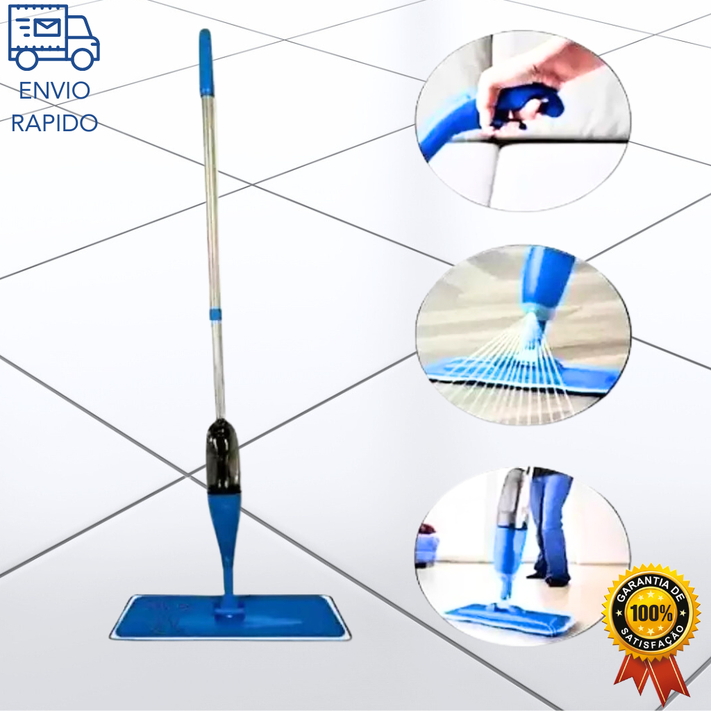 Mop Spray Mágico Esfregao com Reservatório Rodo Esfregão Multiuso Limpador Limpa Seca