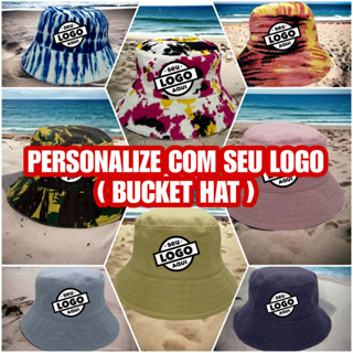 Chapéu Bucket PERSONALIZADO COM SEU LOGO - Moda Praia Verão Unissex Masculino e Feminino ( Pré-Encomenda até 7 dias úteis )