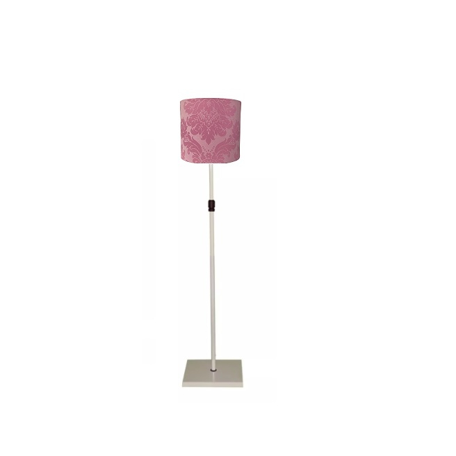 Abajur Chão Luminária De Piso Pink Barbie Rosa Quarto Sala