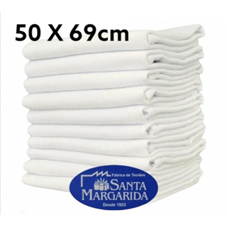 Pano Pé de Galinha GRANDE Kit com 10, 20 e 30 panos 50 X 69- 100% Algodão Branco - Santa Margarida em Oferta na Shopee
