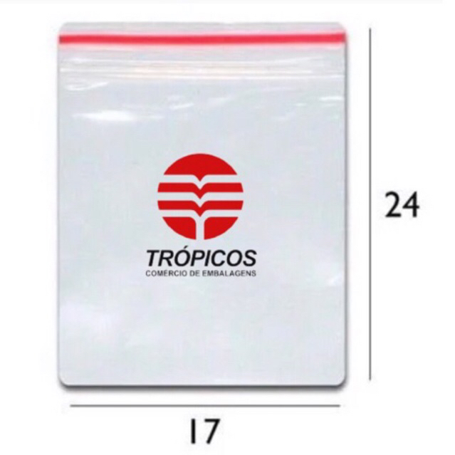 Saco Zip Lock Hermético N8 - 17x24 - C/ 100 Unid ou C/500 Unids. em Oferta na Shopee