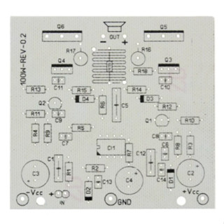 PLACA PARA MONTAR AMPLIFICADOR AUDIO 100W MONO 2SC5200/2SA1943
