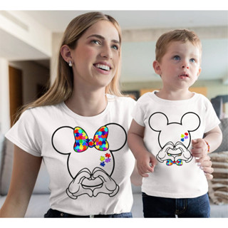 kit camiseta autismo mãe e filho, filha autista, blusa básica inclusiva plus size