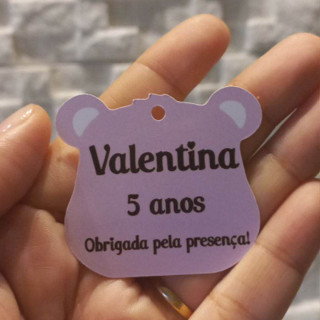 KIT COM 10 TAGS PERSONALIZADAS URSINHO CARINHOSOS