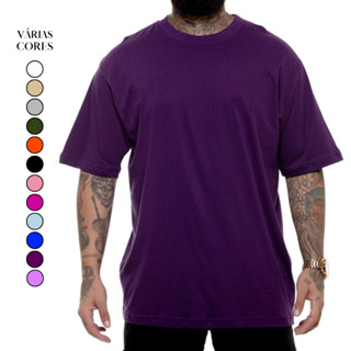 Camiseta Camisa Premium Streetwear Masculina Lisa 100% Algodão Fio 30.1 Penteado Oversized
