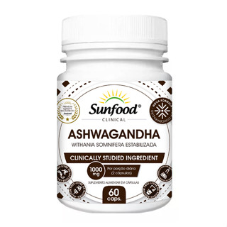 Ashwagandha Estabilizada 1000mg 60 Cápsulas Sunfood Clinical