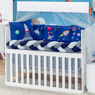 Kit Berço Astronauta Padrão Americano Completo 10 Peças Sublimado Menino em Oferta na Shopee