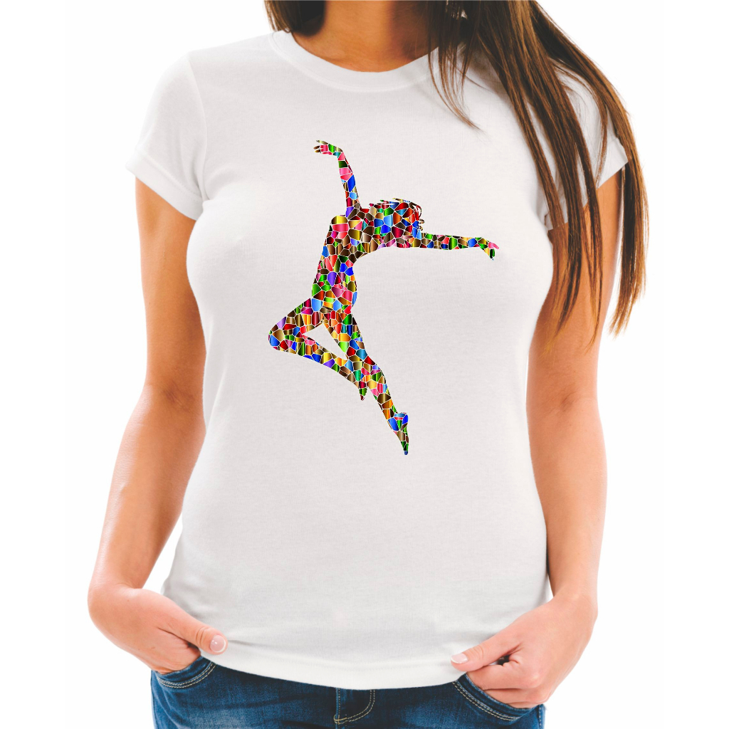 Camiseta Baby Look Raglan Feminina ou Camiseta Raglan Unissex Estampa Dança Jazz Dance 34