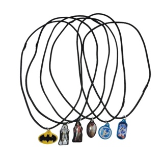 kit com 3 pares de colar elástico com pingente temas para meninos em Oferta na Shopee
