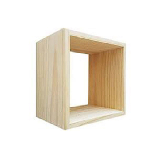 Nicho De Madeira Pinus Natural Quadrado 1 Unidade em Oferta na Shopee