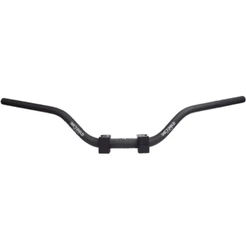 Guidão Rocksolid 31,75 Fat Bar Alto + Adaptador Bros/Xre/Lander/CRF Preto Fosco