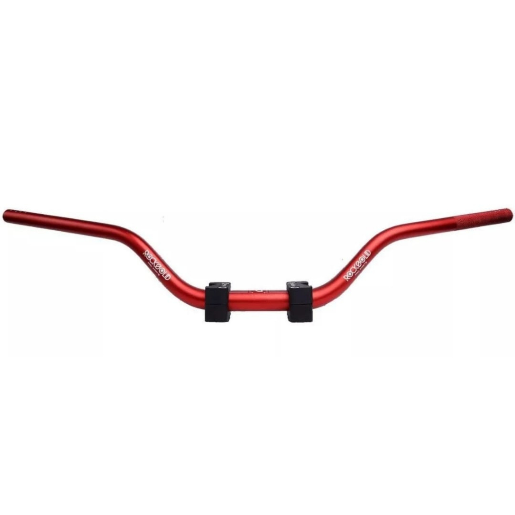 Guidão Rocksolid 31,75 Fat Bar Alto + Adaptador Bros/Xre/Lander/CRF Vermelho