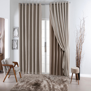 Cortina Blackout Com Voil Flame 2,80x2,30