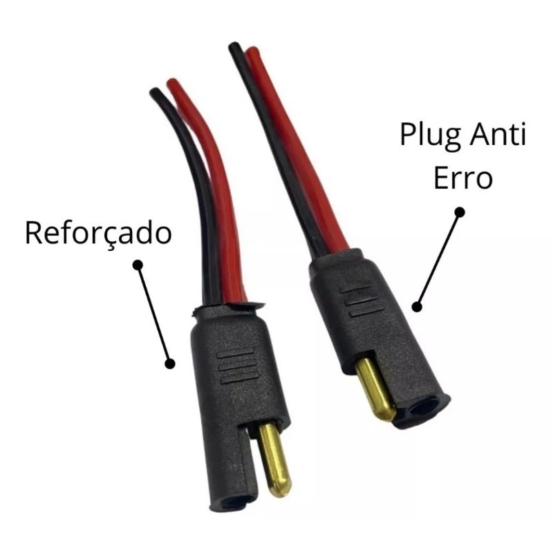 kit 2 Conectores 2 Vias para Som Automotivo Cabo 2,50mm, Ótima Qualidade.