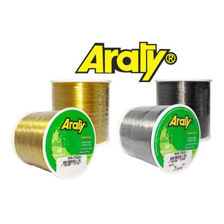 Linha Monofilamento Araty Superflex 1/4 LB Fume ou Ouro Mazzaferro - Varias Medidas