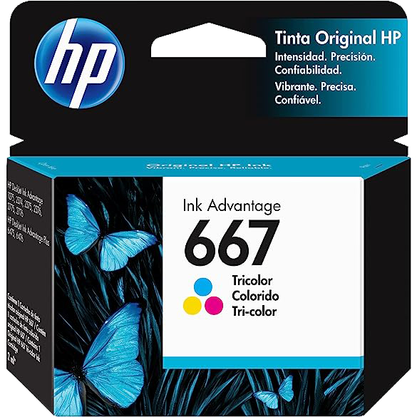 3YM78AB - Color 2ml - Original (HP667) - Deskjet Ink Advantage 2376 2774 2776 6476