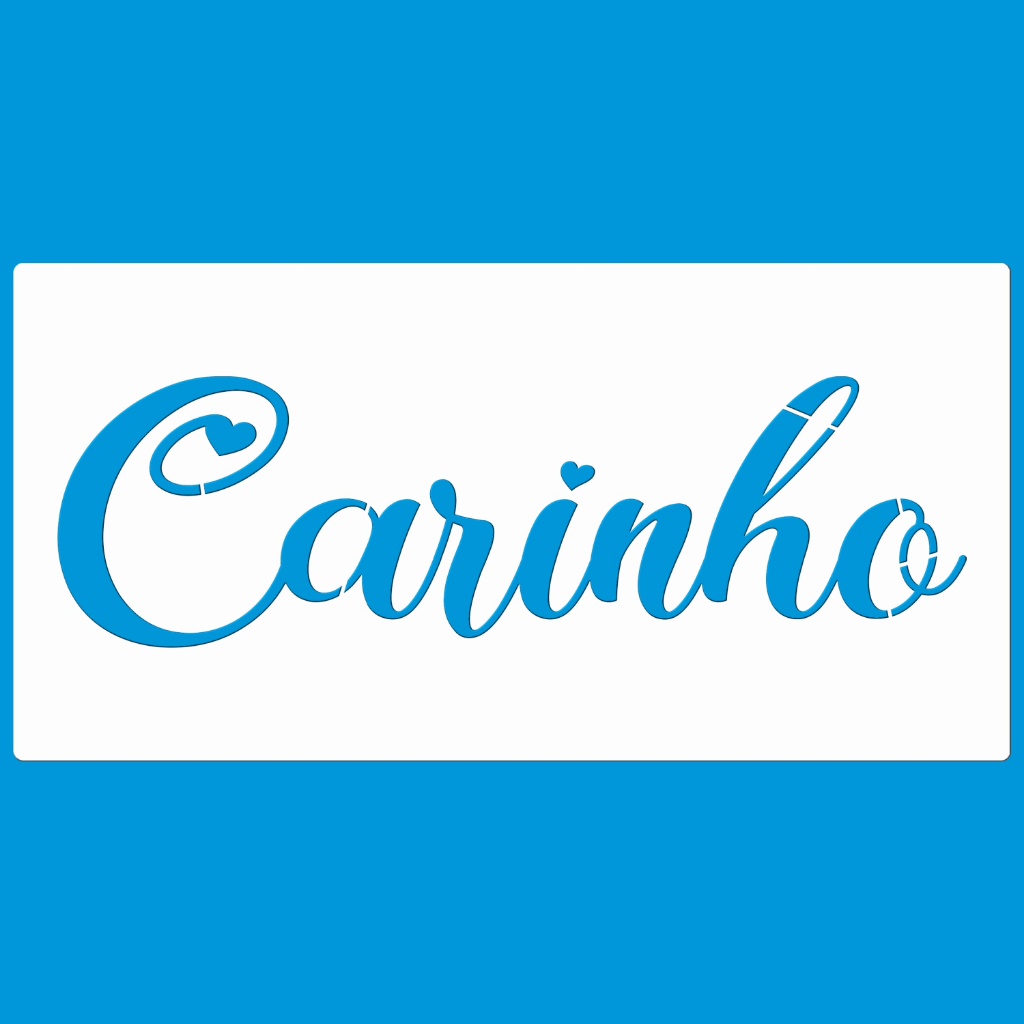 Stencil 14 X 28 CARINHO Molde Vazado Para Pintura Em Tecido Mdf Madeira Parede Camiseta Pano Prato