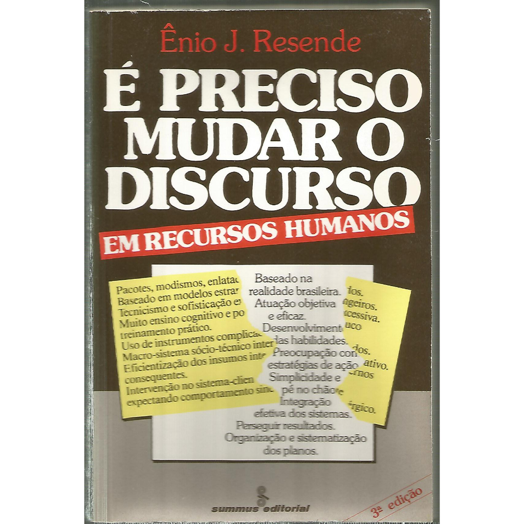 Livro: É Preciso Mudar o Discurso - Em recursos humanos