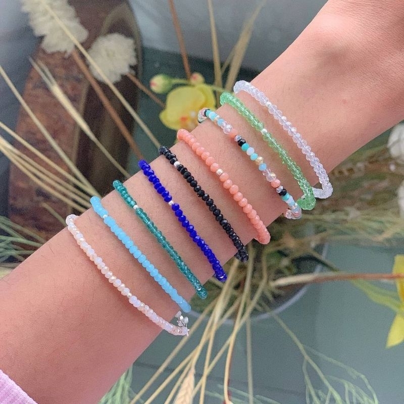 Pulseira Cristal Tcheco 2mm com Fecho e Extensor em Prata 925 em Oferta na Shopee