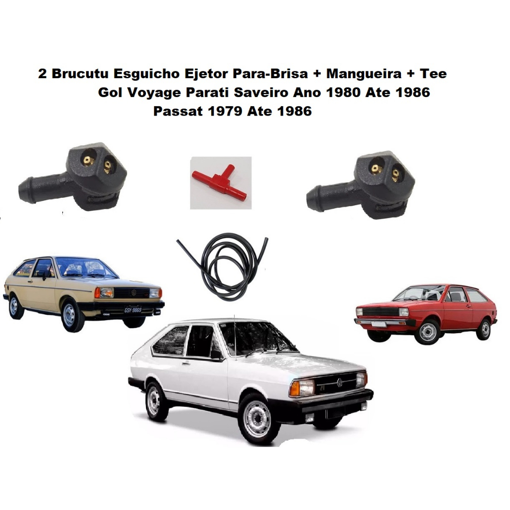Par Esguicho Brucutu Agua Para-brisa Gol Voyage Parati Saveiro 1980 1981 1982 1983 1984 1985 1986 Passat 1980
