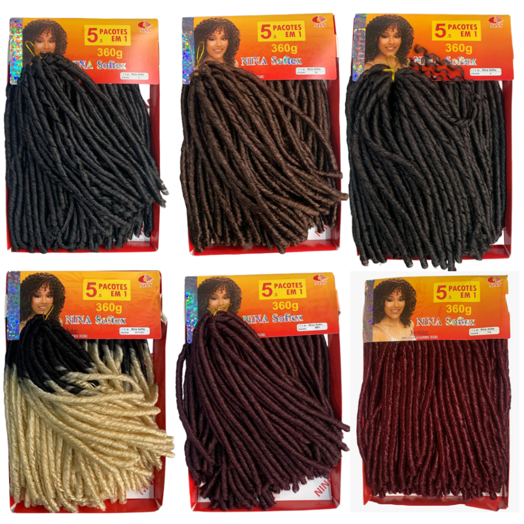 Cabelo Cacheado Nina Softex Original Pacotão 360gramas 5 em 1