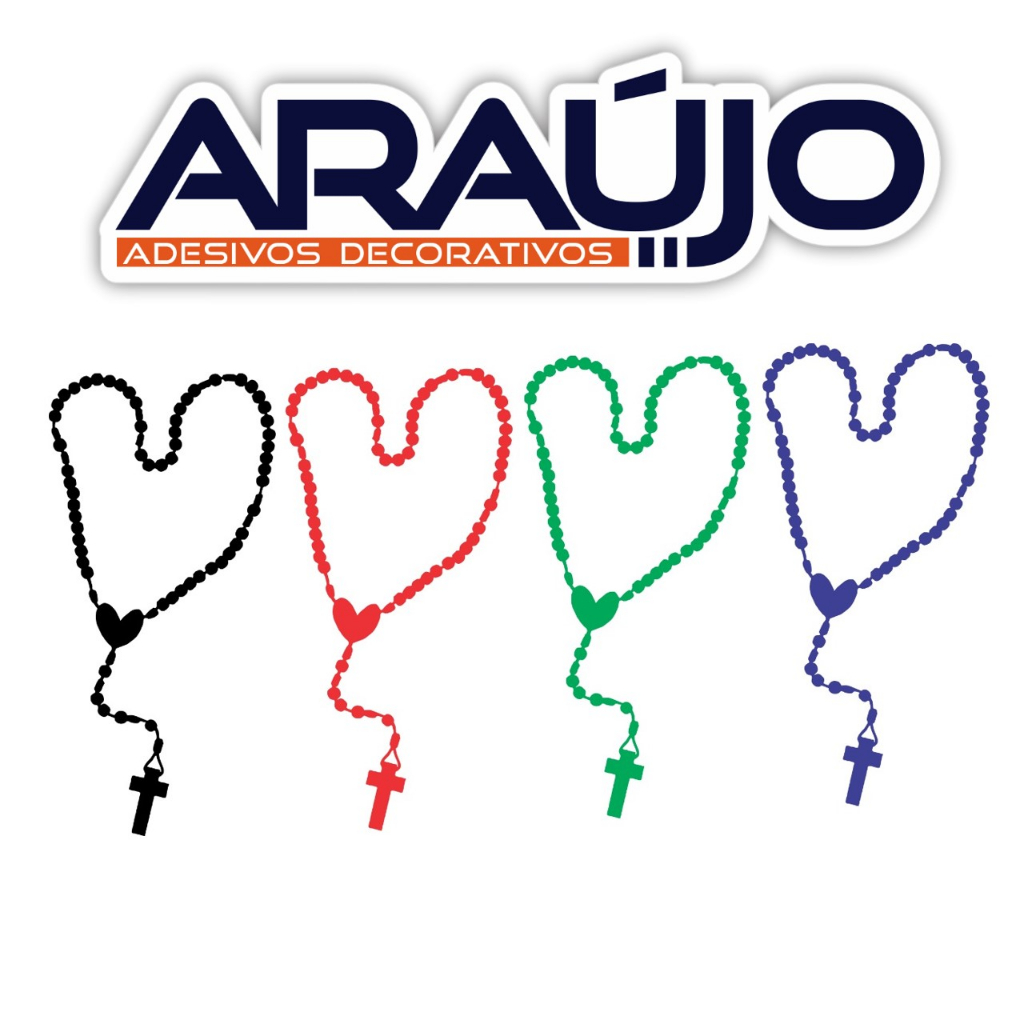Adesivo Cruz Coração e âncora Decorativo