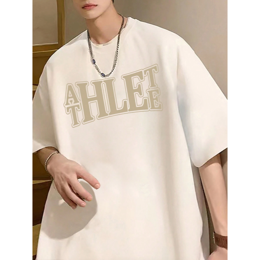 Camiseta Athlete Oversized Estampa Atleta Manga Curta Longline Masculino