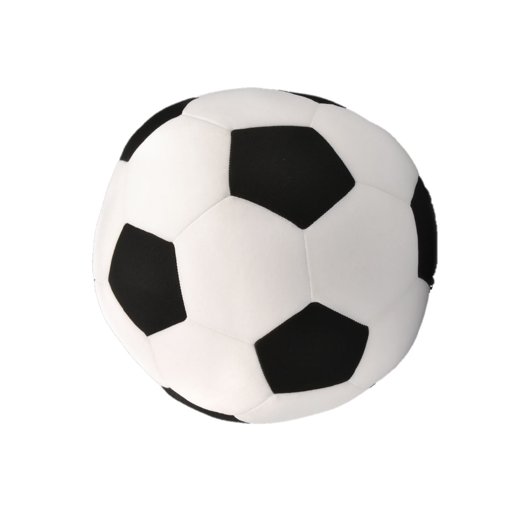 Bola de Pelúcia 25 cm Branca E Preto Futebol