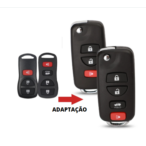 Chave Canivete Adaptação Nissan Frontier Versa Sentra Tiida