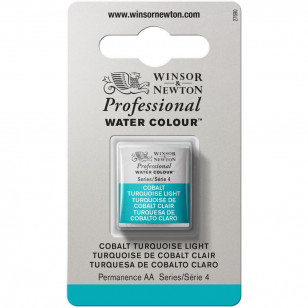 Tinta Aquarela Winsor & Newton Profissional Pastilha S4 191 Cobalt Turquoise Light