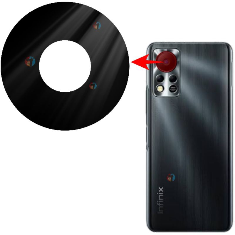 Lente da Camera Infinix hot 11s Vidro da Câmera Traseira Vidrinho Traseiro hot 11s + Dupla Face