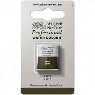 Tinta Aquarela Winsor & Newton Profissional Pastilha S1 609 Sepia