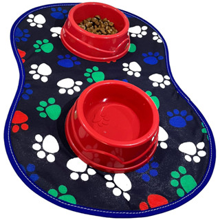 Tapetinho Comedouro Pet Para Cachorro e Gato Tapete Osso Comedouro 50x34cm