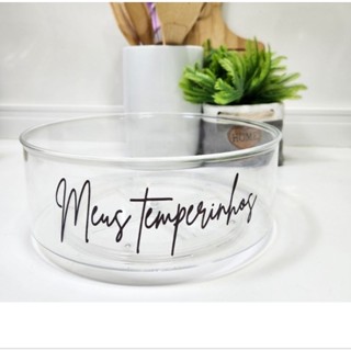 Organizador giratório meus temperinhos - porta-temperos de vidro
