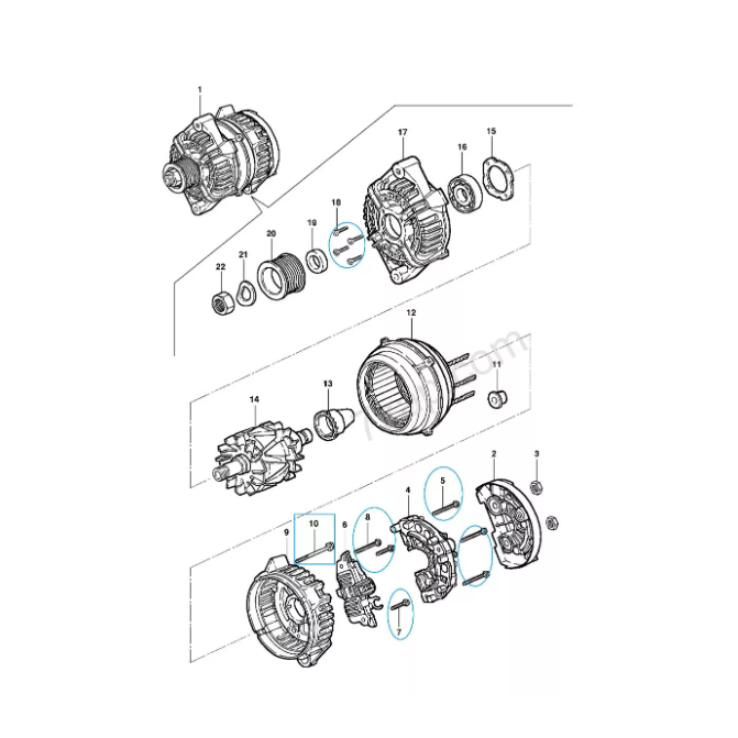 Kit Parafusos Alternador Bosch Astra / Vectra / Zafira