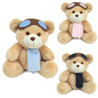Urso De Pelúcia 20cm Articulado Aviador Antialérgico