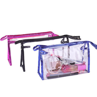 Promoção Kit Necessaire bolsinha transparente porta maquiagem acessórios de cosméticos e beleza e itens de higiene SN003