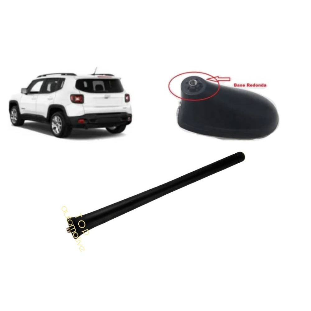 Haste Antena Jeep Renegade Encaixe Redondo 2021 2022 2023 2024 Rosca 6mm