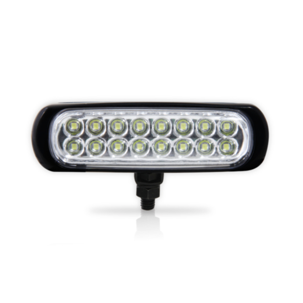 Farol Slim 16 LEDs Corpo Preto 12V/24V - Âmbar