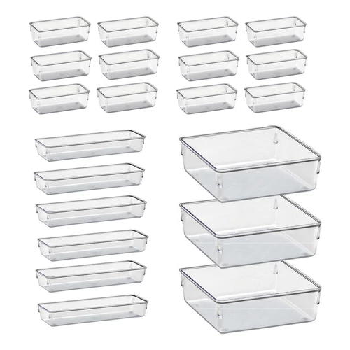 Kit 21 Organizadores Multiuso Modulares de Acrílico Cristal — foto 7