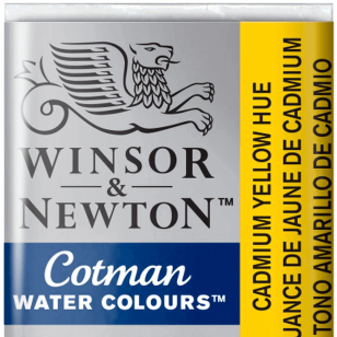 Aquarela Winsor & Newton Cotman Pastilha 109 Cadmium Yellow Hue