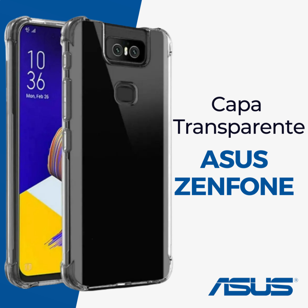 Capa Transparente Para Asus Zenfone - Max M1 ZB556 KL Max M2 ZB555KL Max M2 ZB633KL  Max Plus M1 ZB570TL Max Plus M2 ZB634KL Max Shot ZB634KL Max Pro M1 ZB602KL Max Pro M2 ZB631KL 5 Selfie ZC600KL 5 Selfie Pro ZC600KL 5 ZE620KL 5z ZE620KL 6 ZS630KL Live