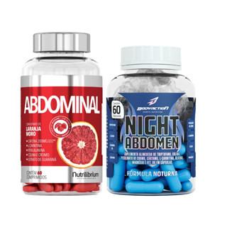 Cafeína L-Carnitina Laranja Moro Abdominal + L-Triptofano Colina L-Carnitina Cártamo Night Abdomen